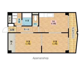 メゾンカルム【3階】の間取り