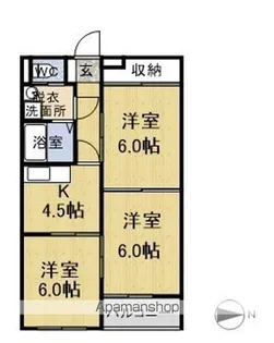 エンゼルハイツ増永【107号室】の間取り