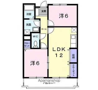 サンファイブ河畑【203号室】の間取り