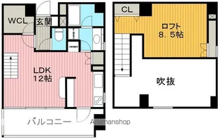 RITZ SQUARE【6階】の間取り