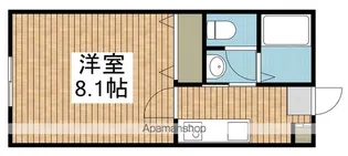 キーウエスト万代【1階】の間取り