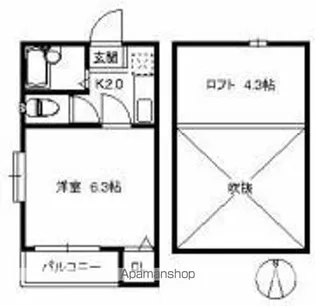 ロワジール唐人町【1階】の間取り