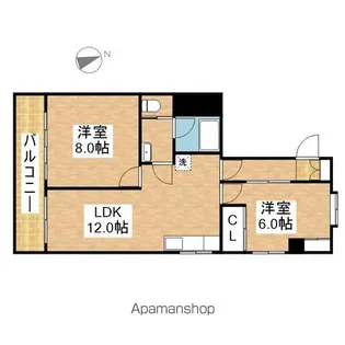 京源ハイツ【4階】の間取り