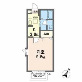グリーンレイヒルズ【105号室】の間取り