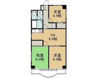 レジデンス富美浜【4階】の間取り