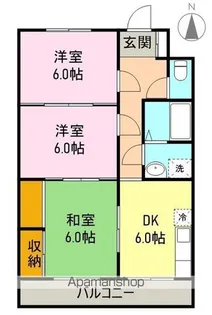 スカイコーポマルサ【303号室】の間取り