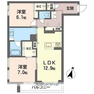 KS−Ⅱ与野本町【3階】の間取り