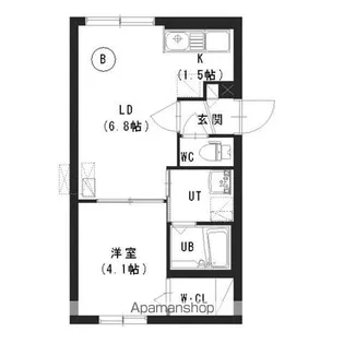 プレシェルト美園【1階】の間取り