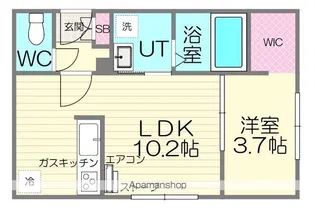 CITY RESIDENCE月寒中央(シティレジデンス月寒中央)【1階】の間取り