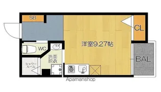 ガレット和白【505号室】の間取り