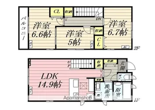 リノア【101号室】の間取り