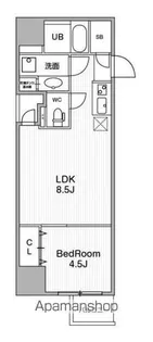 アーバンフラッツ池袋プレミアム【20階】の間取り