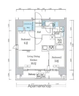 デュオフラッツ浅草蔵前【5階】の間取り