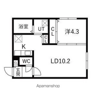 HERO YAMAHANA2【3階】の間取り