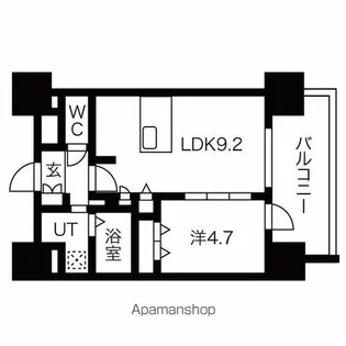 ファステートNAGOYA今池バレンシア【1001号室】の間取り