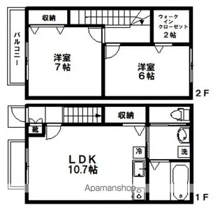 土橋通りあたりA棟【A-1号室】の間取り