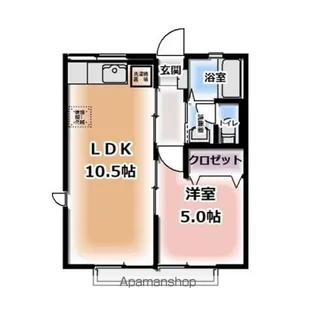 ハーモニー沓谷【1階】の間取り
