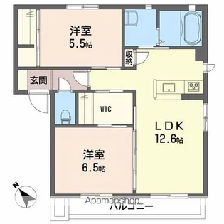 シャーメゾン梅本【2階】の間取り