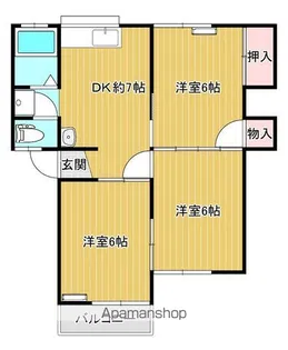 アネックス早川C【203号室】の間取り