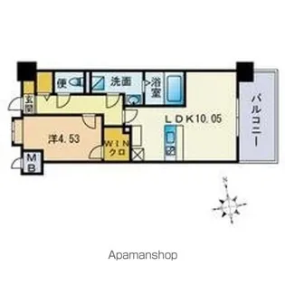 LASANTE大橋リバーサイドテラス【707号室】の間取り