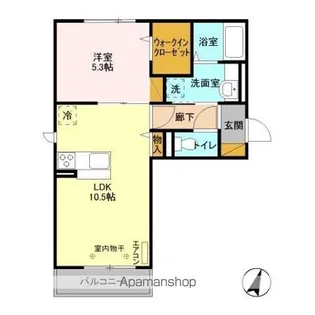 フルールおおたかの森【2階】の間取り