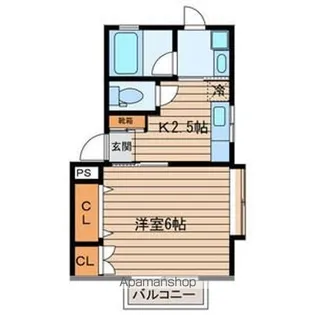 コーポストリーム【1階】の間取り