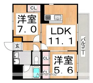 アコード鷹合【4階】の間取り