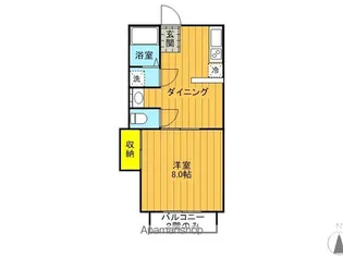 福島県郡山市桑野2丁目【アパート】の間取り