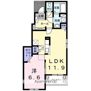 ランドマーク・T【1階】の間取り