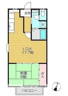 グリーンステージA【204号室】の間取り