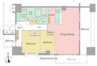 ル・シェモア浜松中央【14階】の間取り