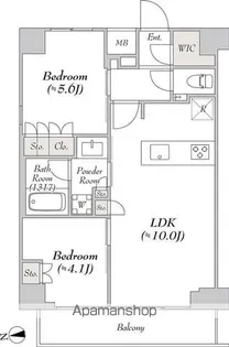 ミリアレジデンス浅草橋【10階】の間取り
