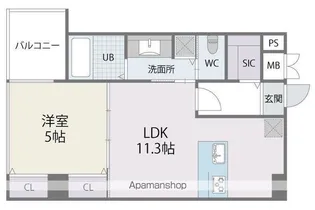 アルティザ博多ミッドシティ【1501号室】の間取り