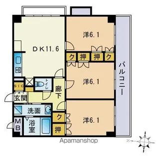 スルガビル【302.号室】の間取り