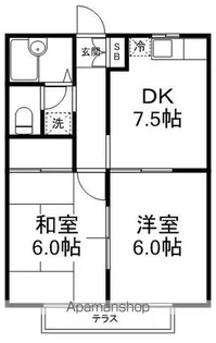 フォンテーヌC【1階】の間取り