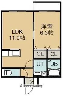 ヴォール中島【2階】の間取り