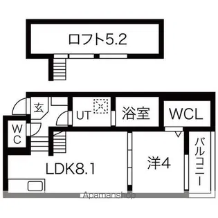 CASA VIOLA 栄生【102号室号室】の間取り