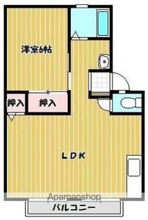 サンビレッジ弐番街A棟【2階】の間取り