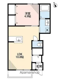 クレール松葉Ⅲ【1階】の間取り