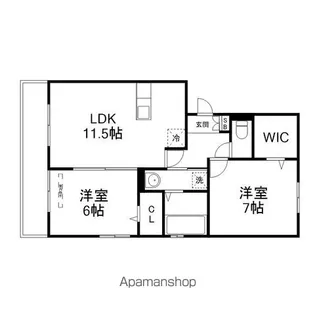 ソレイユエトワール【101号室】の間取り