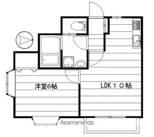 東京都練馬区旭丘2丁目【アパート】の間取り