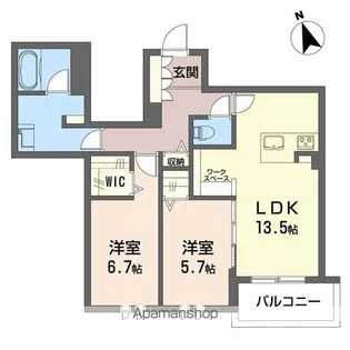 シャーメゾン加納青藤【2階】の間取り