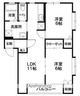 ルシアB【1階】の間取り