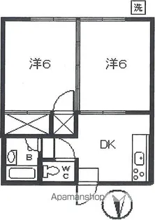 びーどろハイムⅡ【106号室】の間取り