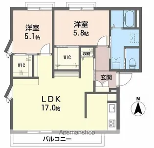 オリーブハイツ【B201号室】の間取り
