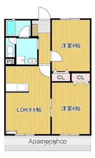 プリムヴェール【1階】の間取り