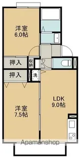 ロイヤルコート文化町Ⅳ番館【2階】の間取り