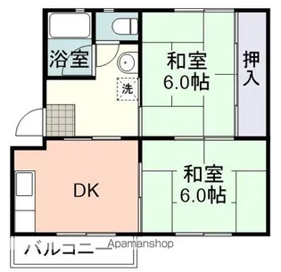 松富団地2号棟【506号室】の間取り