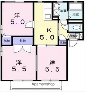 パークサイド328 B【2階】の間取り