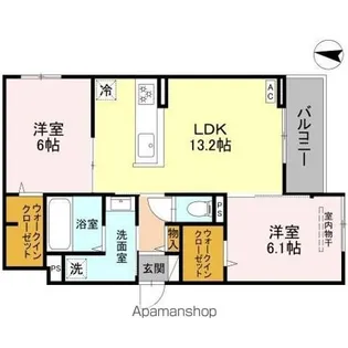 LIBERTY ISLAND【205号室】の間取り